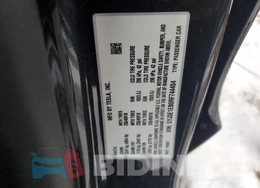 5YJ3E1EB0RF744484 Photo# 12