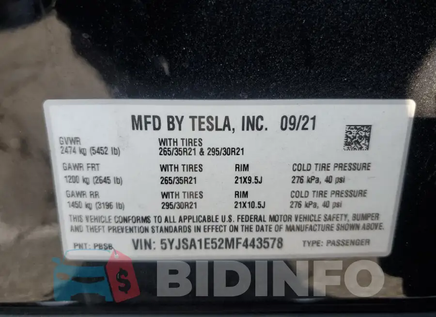 5YJSA1E52MF443578 Photo# 13