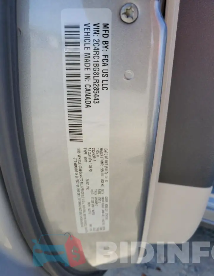 2C4RC1BG8LR285443 Photo# 13