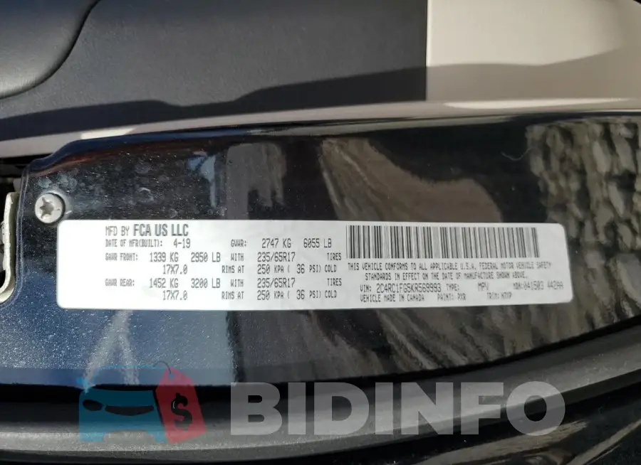 2C4RC1FG5KR569993 Photo# 14