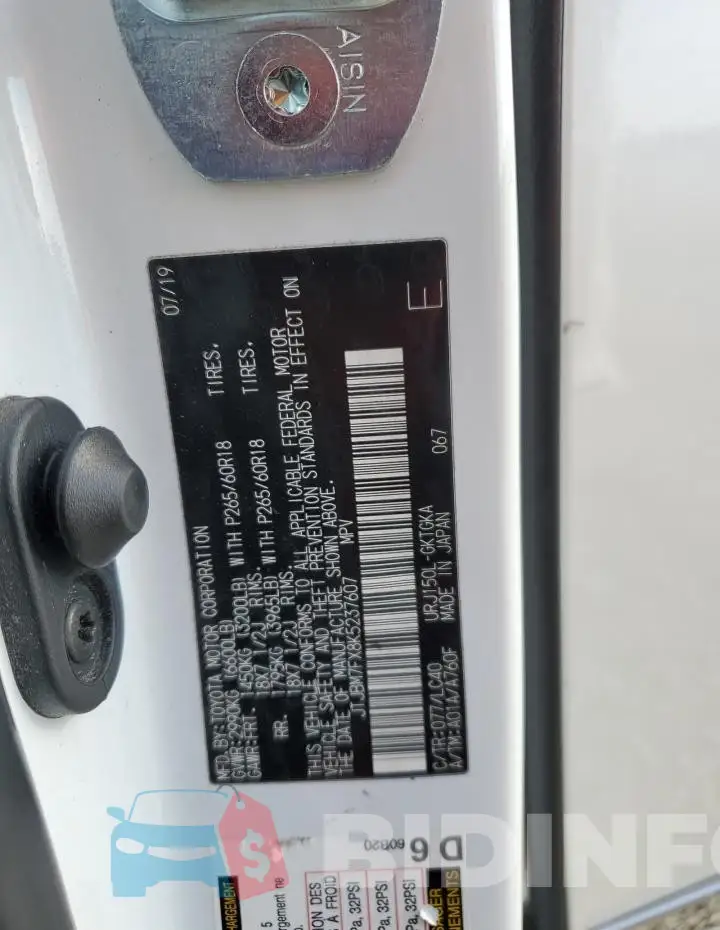JTJBM7FX8K5237607 Photo# 13