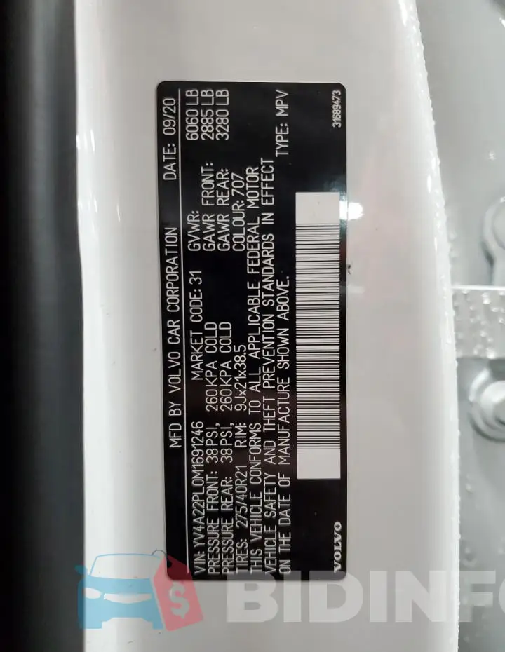 YV4A22PL0M1691246 Photo# 14