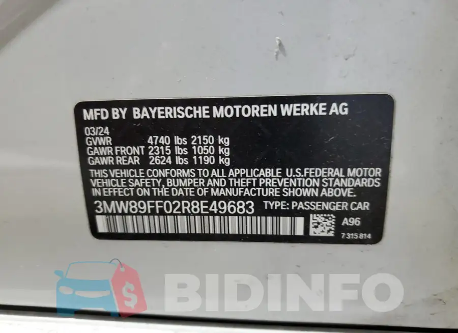 3MW89FF02R8E49683 Photo# 12