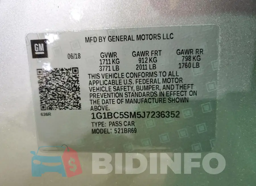 1G1BC5SM5J7236352 Photo# 12