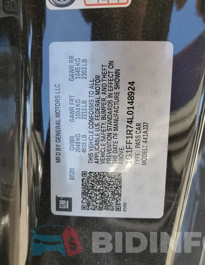 1G1FF1R74L0148924 Photo# 13