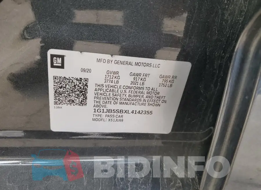 1G1JB5SBXL4142355 Photo# 12