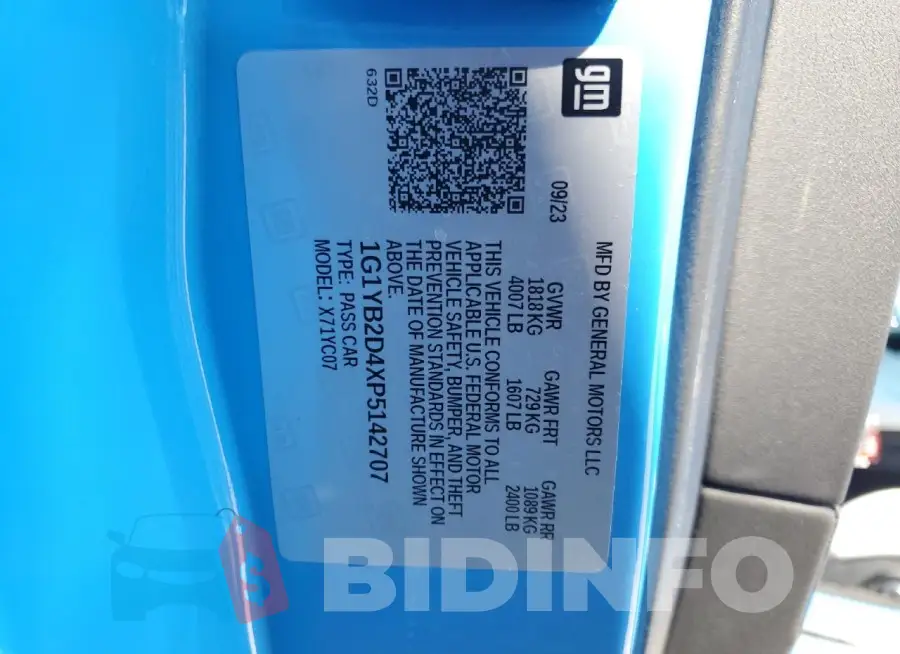 1G1YB2D4XP5142707 Photo# 12