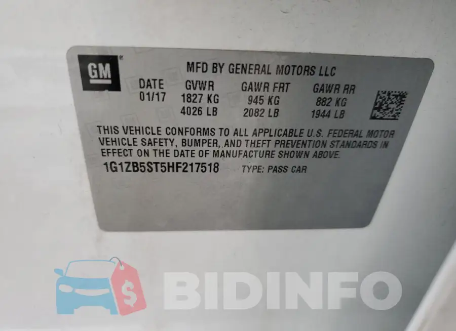 1G1ZB5ST5HF217518 Photo# 12