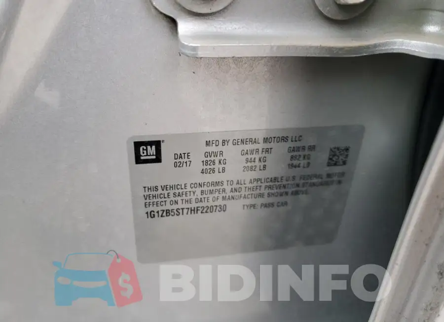 1G1ZB5ST7HF220730 Photo# 12