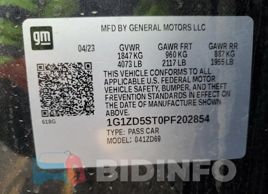 1G1ZD5ST0PF202854 Photo# 12
