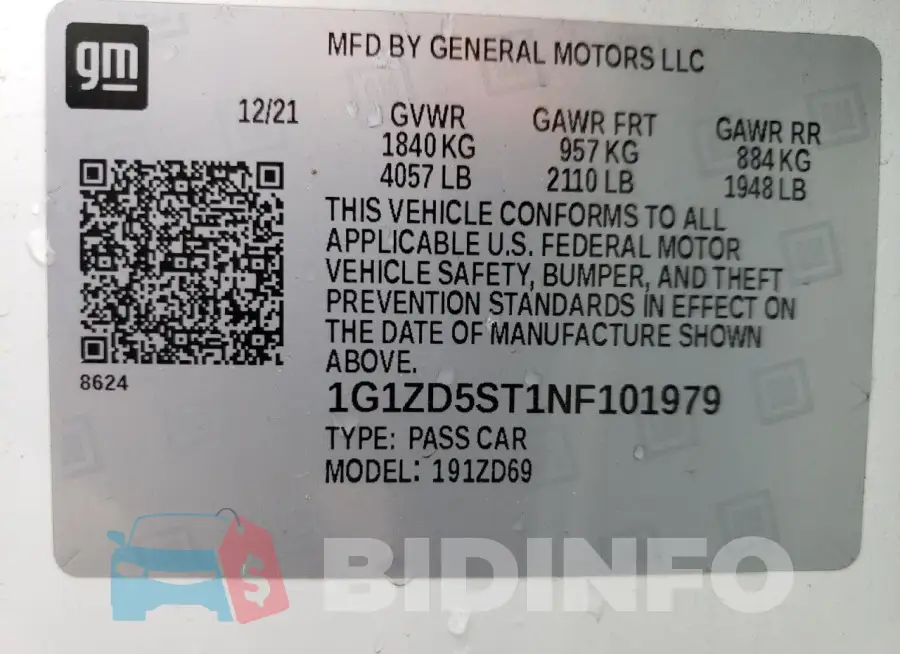 1G1ZD5ST1NF101979 Photo# 13
