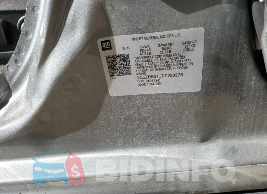 1G1ZD5ST2PF230378 Photo# 13