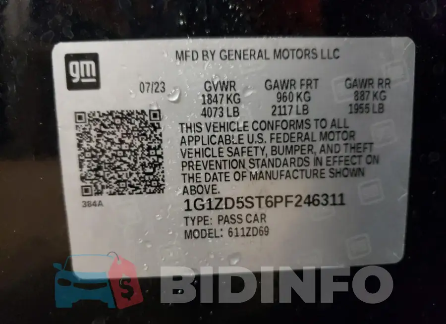 1G1ZD5ST6PF246311 Photo# 12
