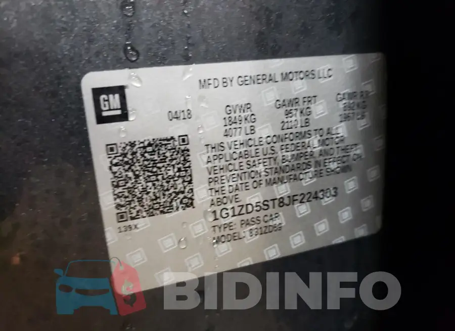 1G1ZD5ST8JF224303 Photo# 12