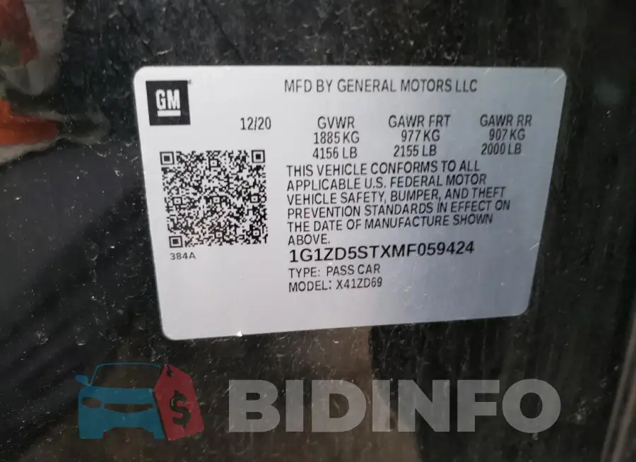 1G1ZD5STXMF059424 Photo# 13