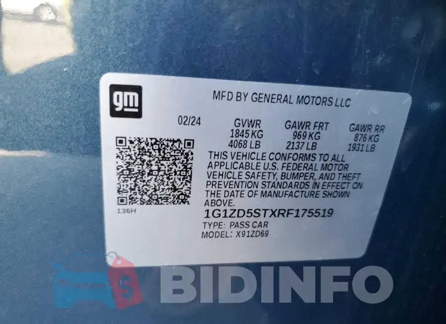 1G1ZD5STXRF175519 Photo# 12