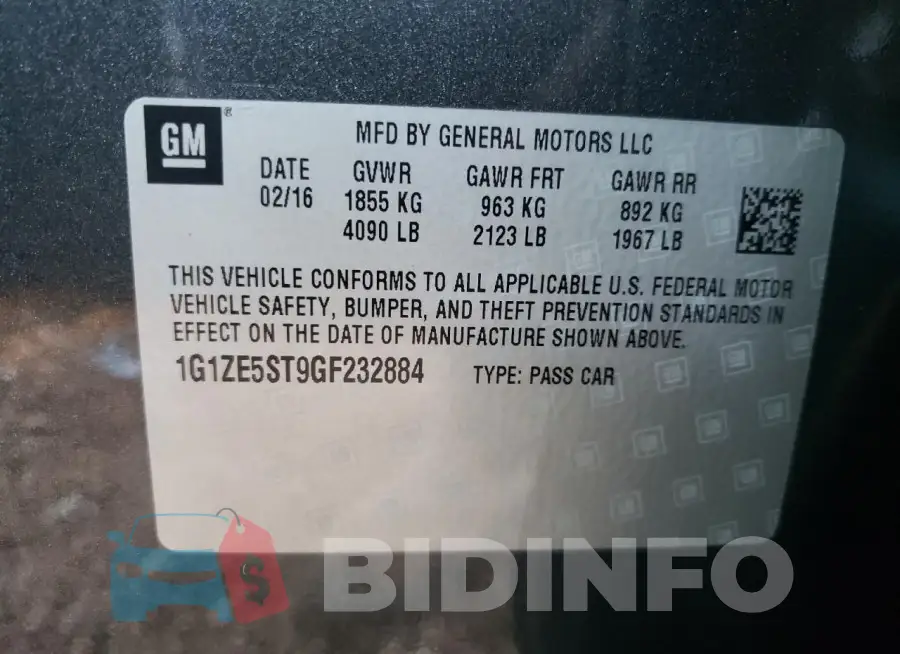 1G1ZE5ST9GF232884 Photo# 10
