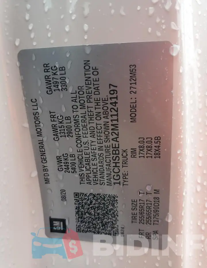 1GCHSBEA2M1124197 Photo# 12