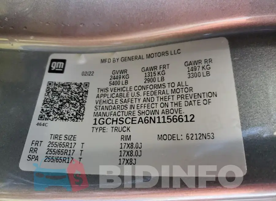 1GCHSCEA6N1156612 Photo# 13