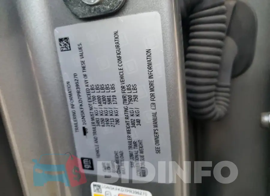 1GNSKFKD7PR396270 Photo# 13