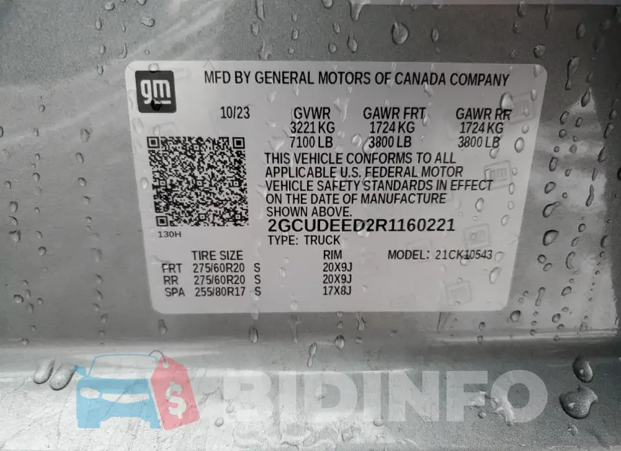 2GCUDEED2R1160221 Photo# 12