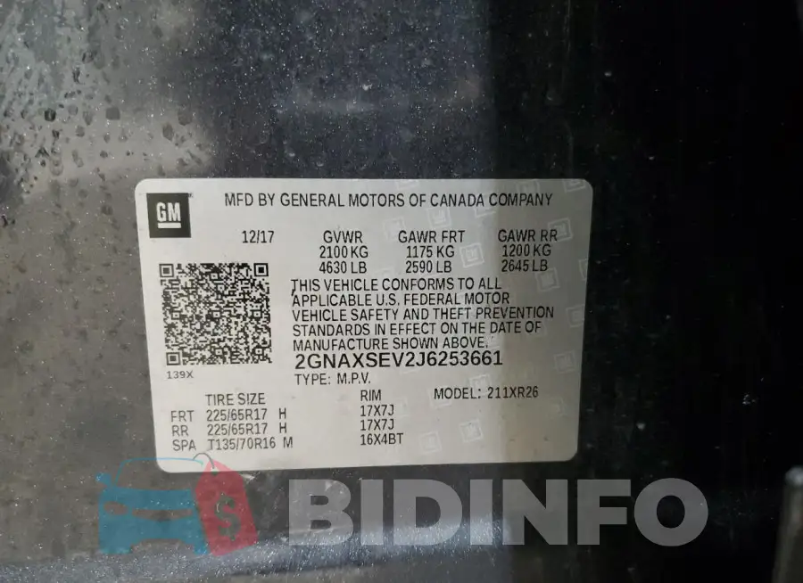 2GNAXSEV2J6253661 Photo# 14