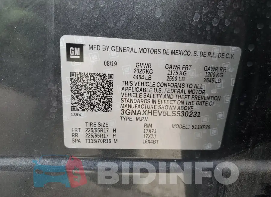 3GNAXHEV5LS530231 Photo# 14