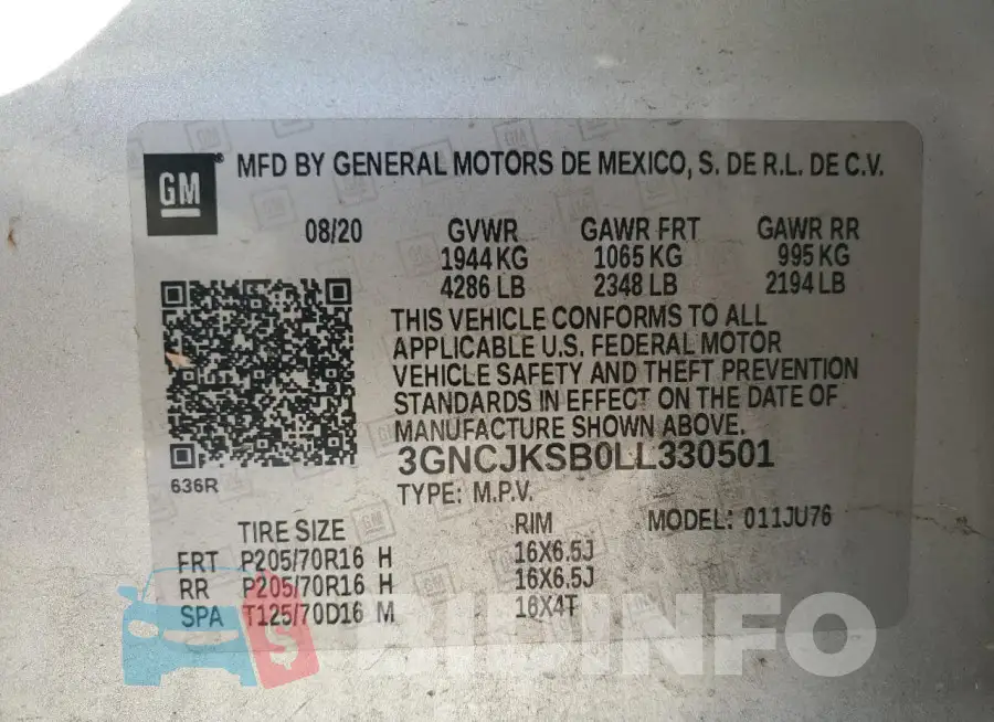 3GNCJKSB0LL330501 Photo# 14