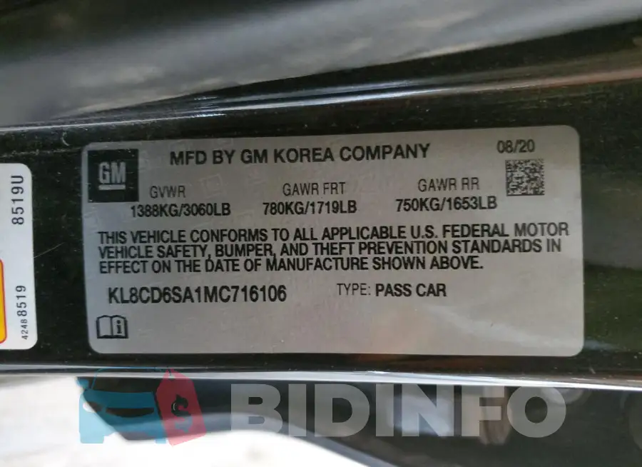 KL8CD6SA1MC716106 Photo# 12