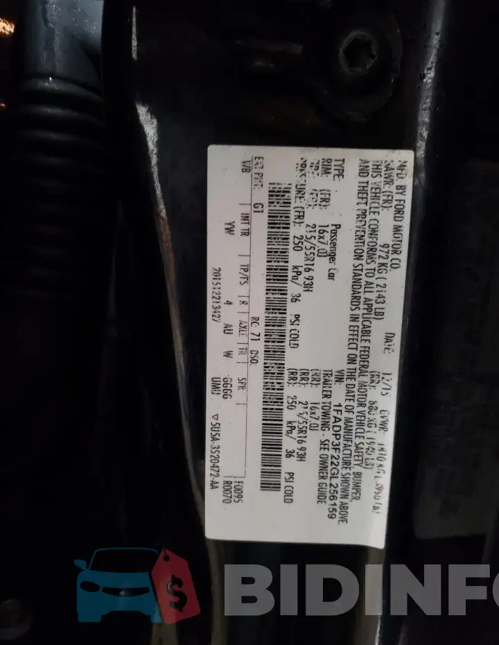 1FADP3F22GL256159 Photo# 12