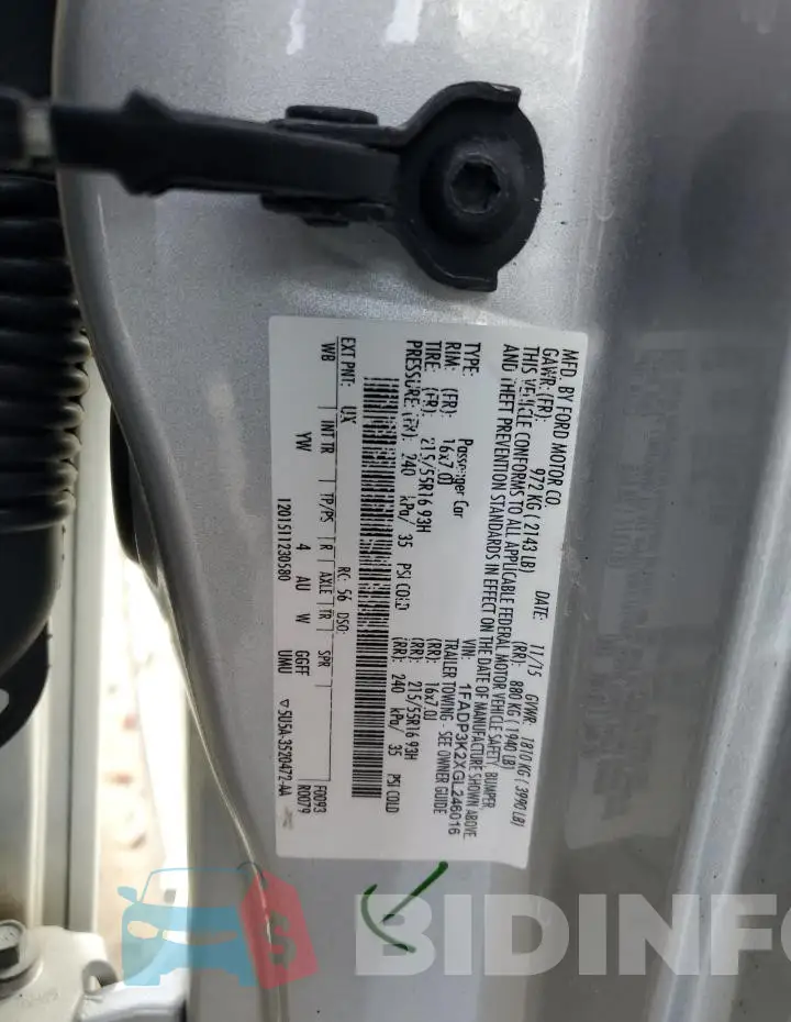 1FADP3K2XGL246016 Photo# 12