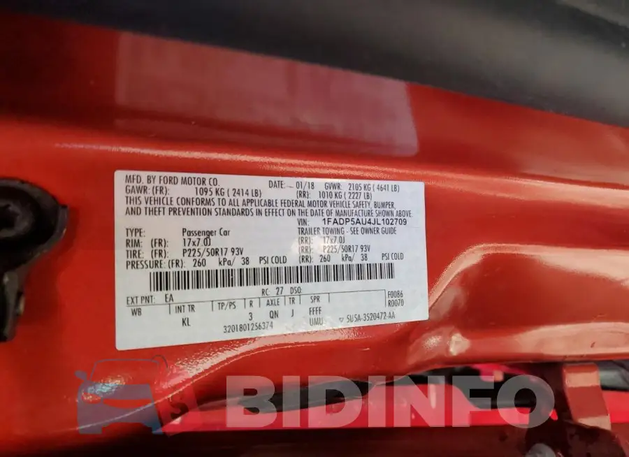 1FADP5AU4JL102709 Photo# 12