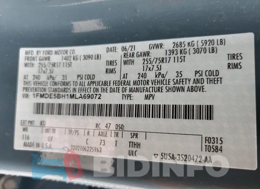 1FMDE5BH1MLA69072 Photo# 13