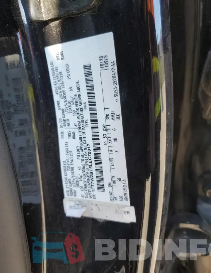 1FT7W2BT5LEC70817 Photo# 12
