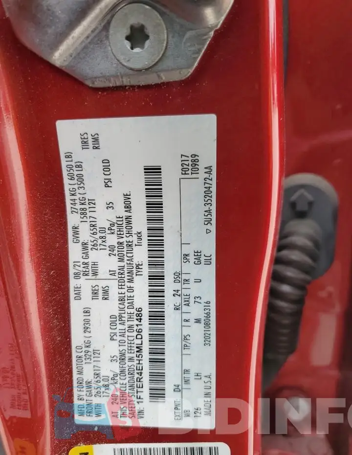 1FTER4EH5MLD61486 Photo# 13