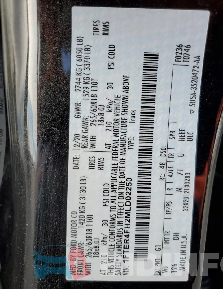 1FTER4FH2MLD02250 Photo# 12