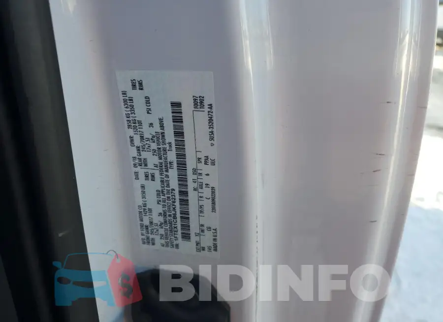 1FTEX1CB6JKF62379 Photo# 12