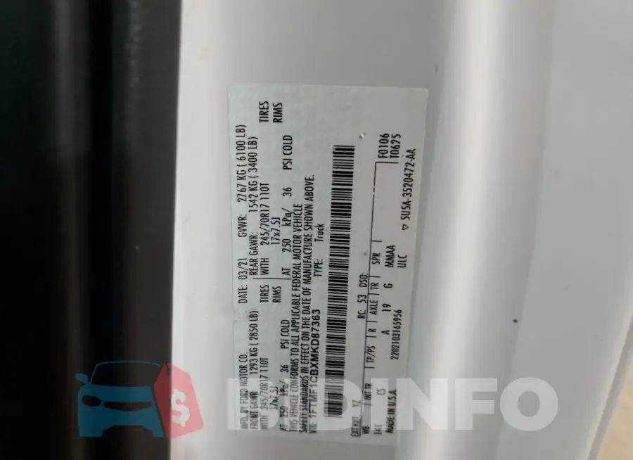 1FTMF1CBXMKD87363 Photo# 12