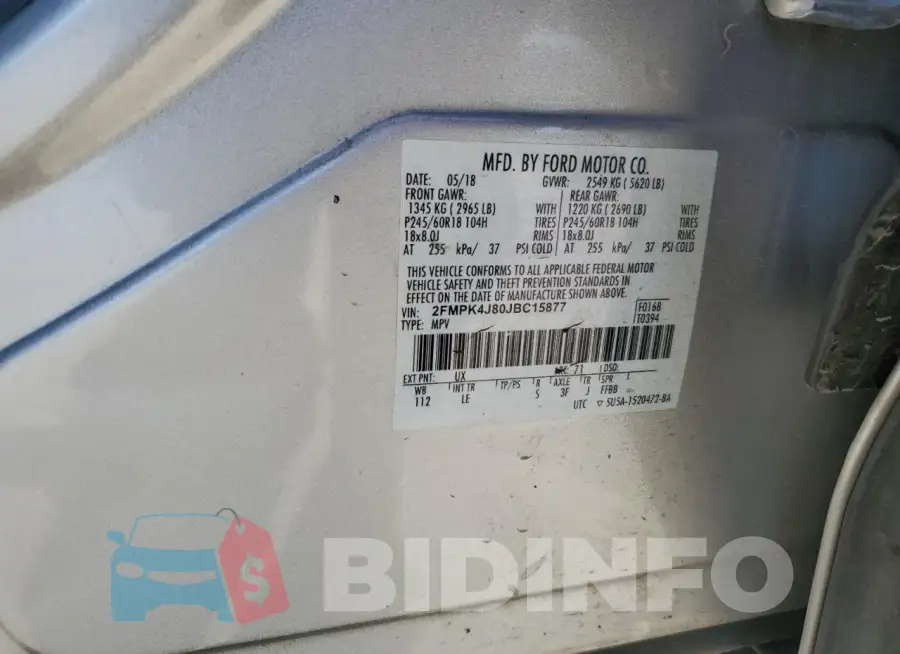 2FMPK4J80JBC15877 Photo# 13