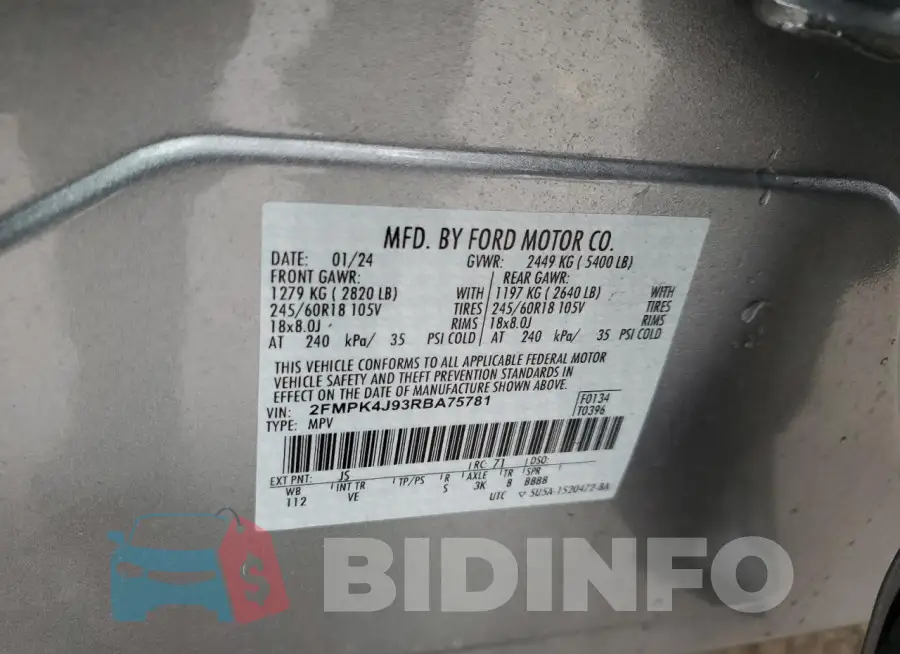 2FMPK4J93RBA75781 Photo# 14