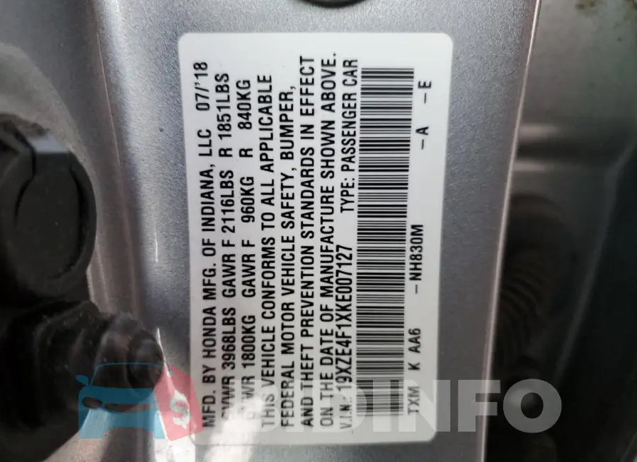 19XZE4F1XKE007127 Photo# 12