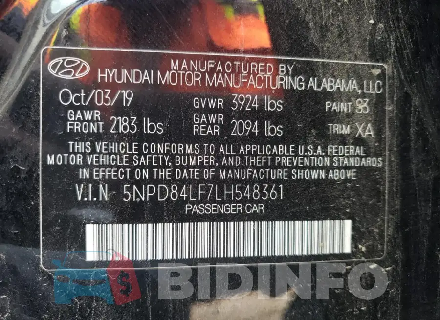 5NPD84LF7LH548361 Photo# 13