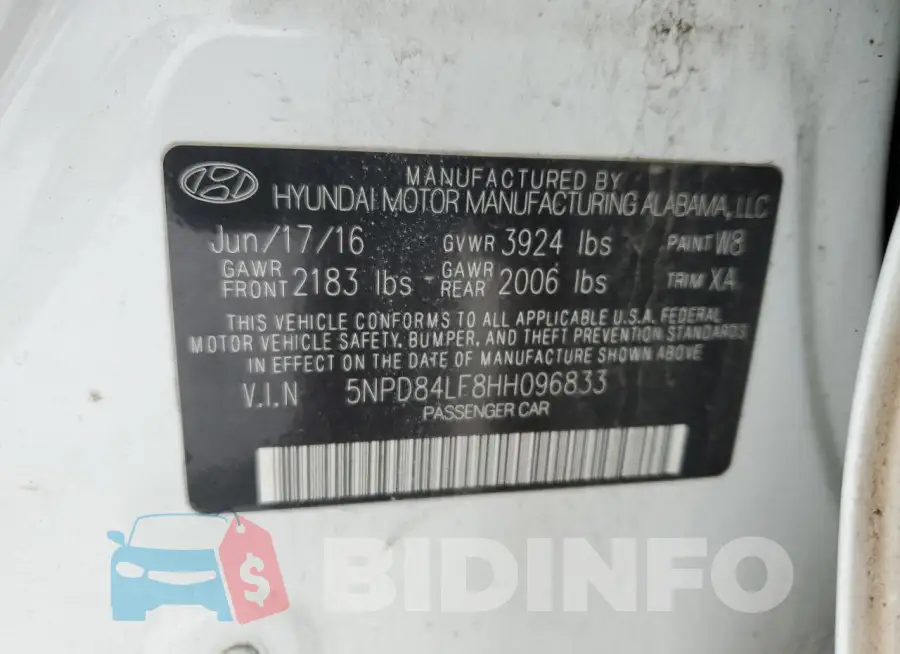 5NPD84LF8HH096833 Photo# 12