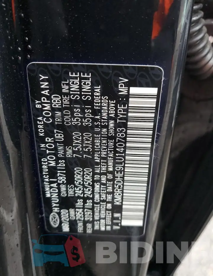 KM8R5DHE9LU140783 Photo# 13