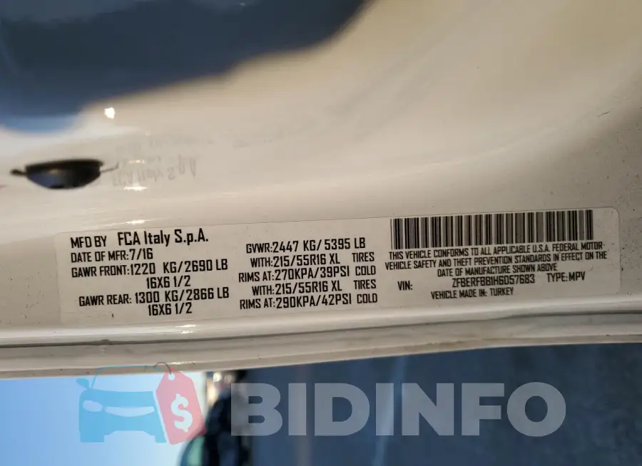 ZFBERFBB1H6D57683 Photo# 14