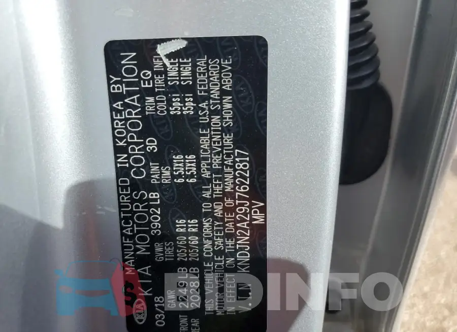 KNDJN2A29J7622817 Photo# 14