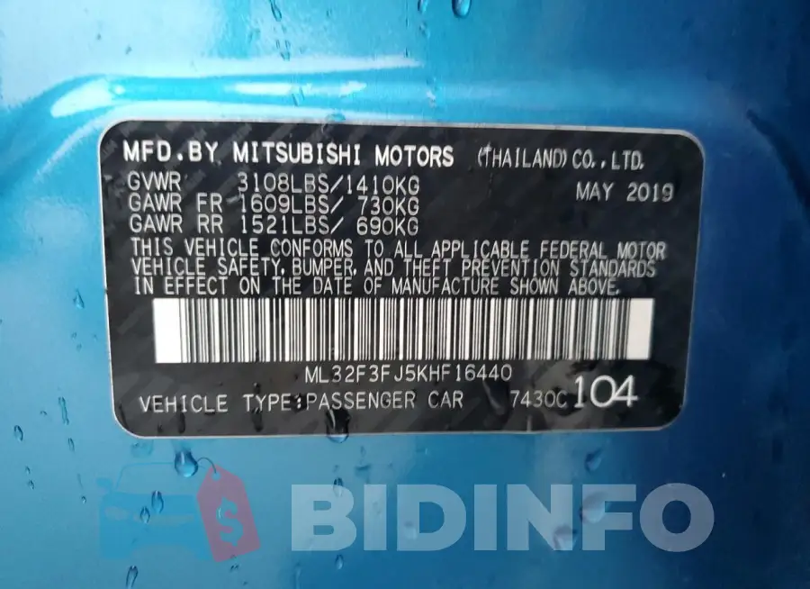 ML32F3FJ5KHF16440 Photo# 13