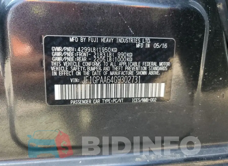 JF1GPAA64G9302731 Photo# 14