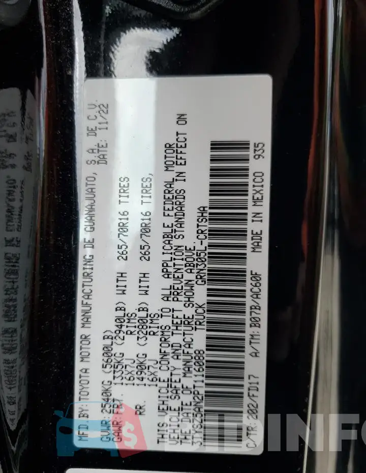 3TYSZ5AN2PT116088 Photo# 12