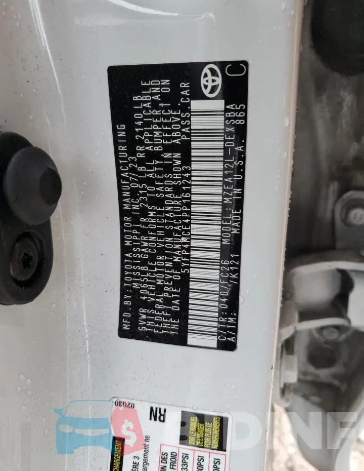 5YFP4MCE4PP161243 Photo# 12